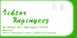 viktor maginyecz business card